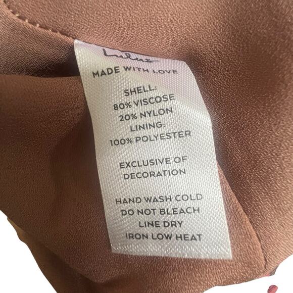 Lulu’s Coveted Grace Brown Burn Out Velvet Midi Dress Size S Floral Bustier - Picture 14 of 15